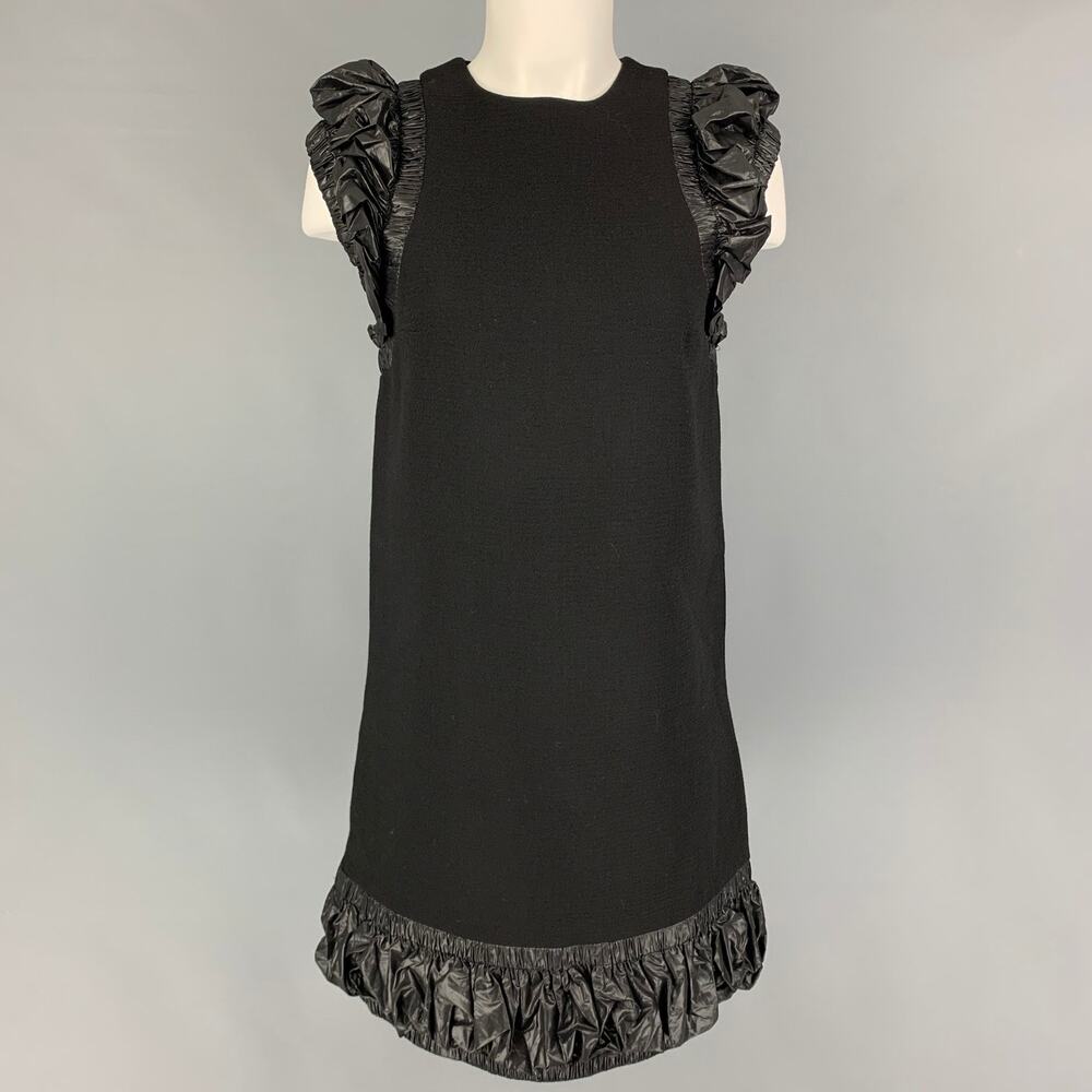 CHRISTOPHER KANE Size 4 Black Polyester Mixed Fabrics Sleeveless Dress